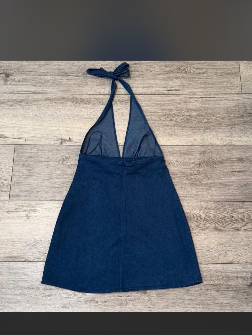 NWOT- Noisy May Navy Halter Mini Dress - Picture 3 of 6